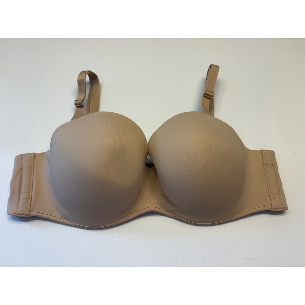 Cacique Strapless Multi-way Bra Womens 40C Tan Smooth Boost Underwire Lingerie